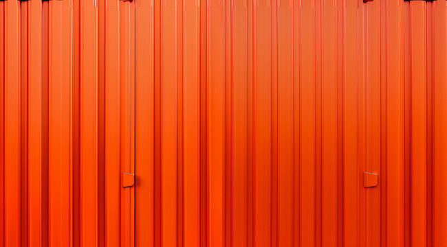 Flat texture of an orange shipping container pattern