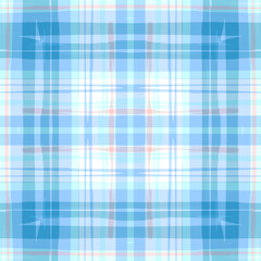Blue plaid geometric striped pattern. for plaid, fabric, carpet, rug, textile, clothes, table, weaving, quilt, pillow, wrapping paper, scarf, dress, clothing. Vector drawing