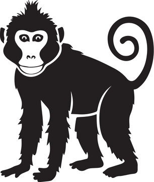 recommend clip art: Baboon vector black silhouette design for T-Shirt