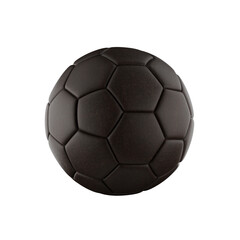 black 3d soccer football isolated on transparent background