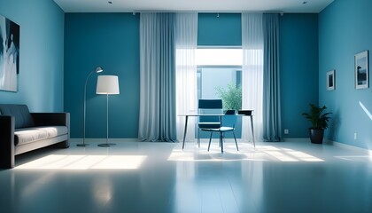 Photo interior modern design room 3d illustration