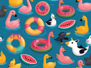 Fototapeta premium seamless pattern with animals