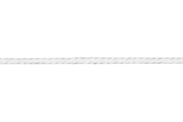 Straight white rope isolated transparent