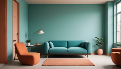 Photo interior modern design room 3d illustration