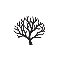 Naklejka premium Coral in cartoon, doodle style . Image for t-shirt, web, mobile apps and ui. Isolated 2d vector illustration in logo, icon, sketch style, Eps 10, black and white. AI Generative