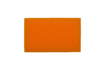 Cleaning orange sponge is isolated.