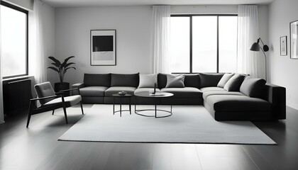 Obraz premium Photo interior modern design room 3d illustration