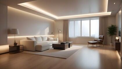 Fototapeta premium Photo interior modern design room 3d illustration