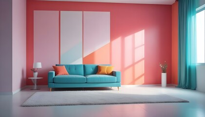 Photo interior modern design room 3d illustration