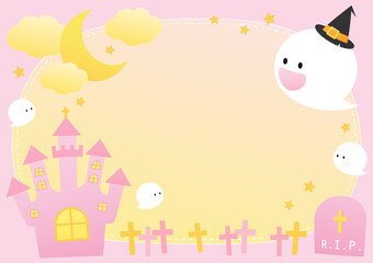 Fototapeta premium pink ghost halloween night 2