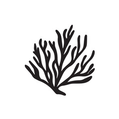 Coral in cartoon, doodle style . Image for t-shirt, web, mobile apps and ui. Isolated 2d vector illustration in logo, icon, sketch style, Eps 10, black and white. AI Generative