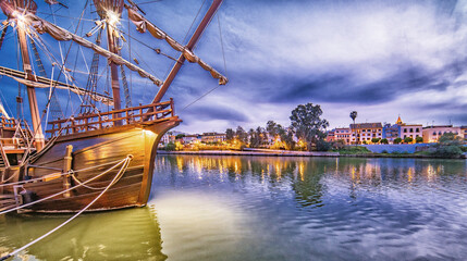 Guadalquivir River View, Sevilla, Andalucía, Spain, Europe