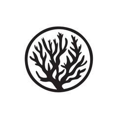 Fototapeta premium Coral in cartoon, doodle style . Image for t-shirt, web, mobile apps and ui. Isolated 2d vector illustration in logo, icon, sketch style, Eps 10, black and white. AI Generative