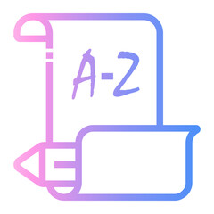 essay Line Gradient Icon