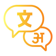Fototapeta premium translator Line Gradient Icon