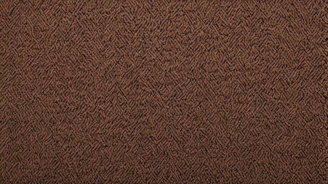 Close-up texture of brown, woven carpet.