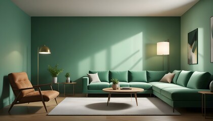 Photo interior modern design room 3d illustration
