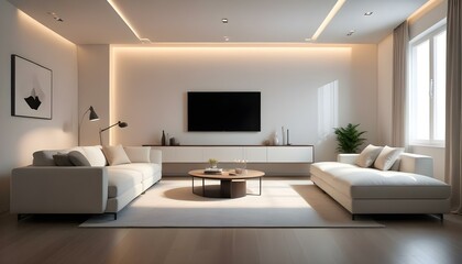 Fototapeta premium Photo interior modern design room 3d illustration