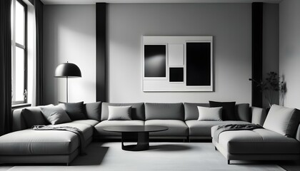 Photo interior modern design room 3d illustration