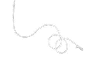 Wavy white rope isolated transparent