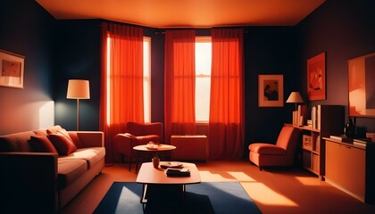 Photo interior modern design room 3d illustration