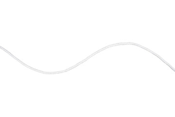 Wavy white rope isolated transparent