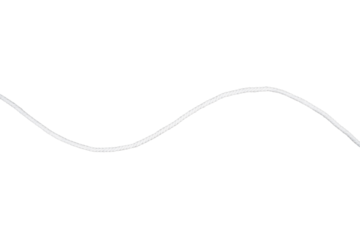 Wavy white rope isolated transparent