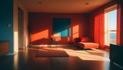 Photo interior modern design room 3d illustration