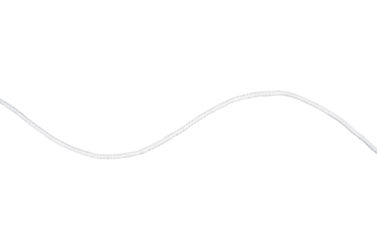 Wavy white rope isolated transparent