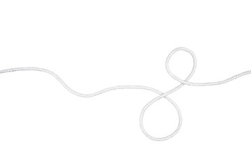 Wavy white rope isolated transparent