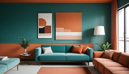 Photo interior modern design room 3d illustration