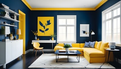 Photo interior modern design room 3d illustration
