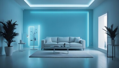 Photo interior modern design room 3d illustration