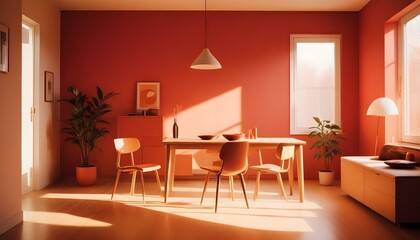 Fototapeta premium Photo interior modern design room 3d illustration