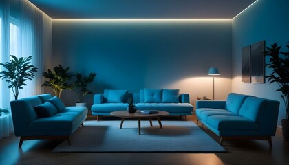 Photo interior modern design room 3d illustration