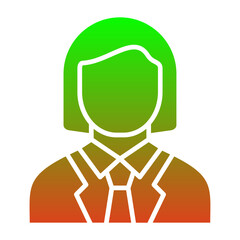 Obraz premium Female Accountant Icon
