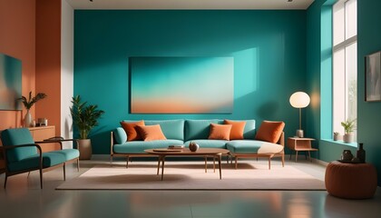Photo interior modern design room 3d illustration