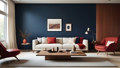 Photo interior modern design room 3d illustration