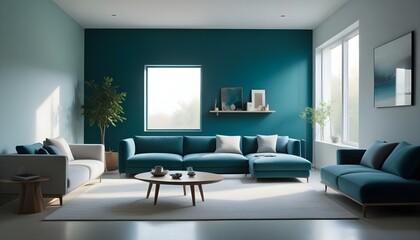 Photo interior modern design room 3d illustration