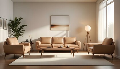 Photo interior modern design room 3d illustration