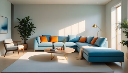 Photo interior modern design room 3d illustration