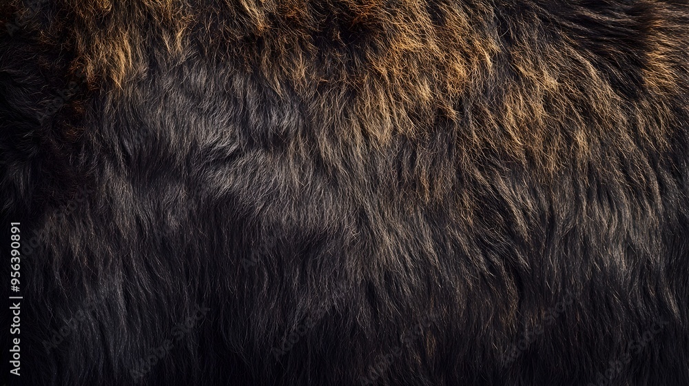 Aufkleber captivating macro photography of a buffalo s coarse rugged fur texture revealing the intricate patte