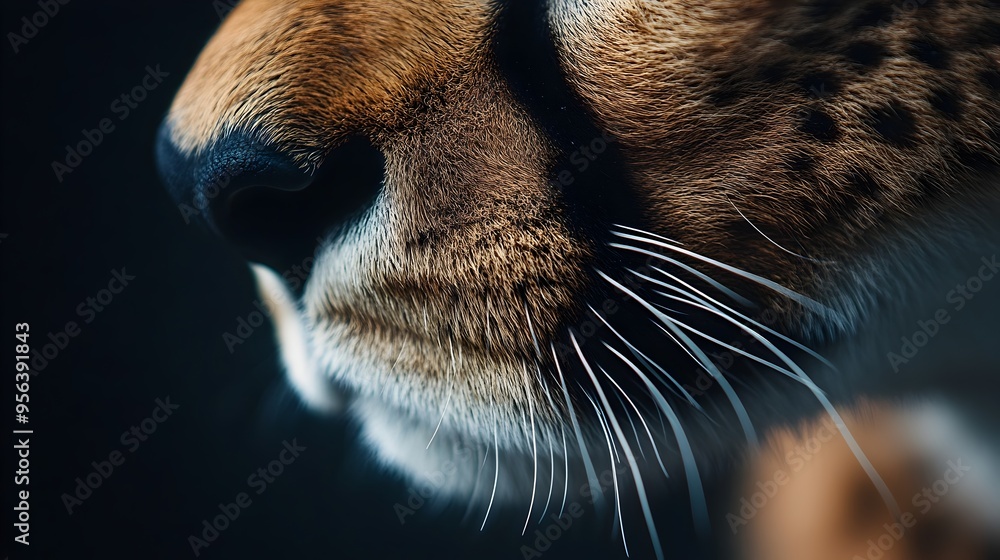 Poster mesmerizing macro photograph showcasing the intricate and detailed texture of a cheetah s whiskers