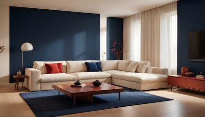 Photo interior modern design room 3d illustration