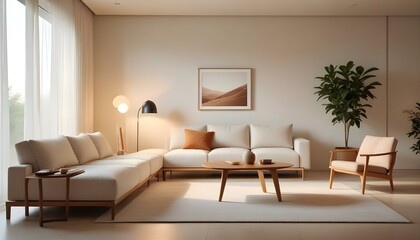 Fototapeta premium Photo interior modern design room 3d illustration