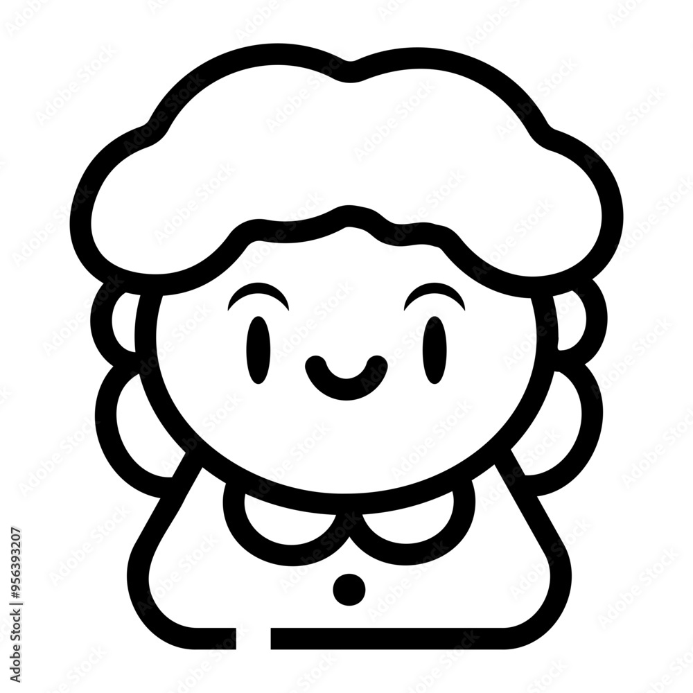 Poster grandmother Line Icon