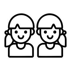 twins Line Icon