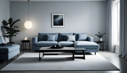 Photo interior modern design room 3d illustration