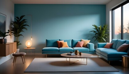 Photo interior modern design room 3d illustration