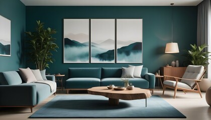 Photo interior modern design room 3d illustration